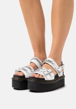 Dr. Martens Voss Quad Chain - Sandales À Plateforme - White