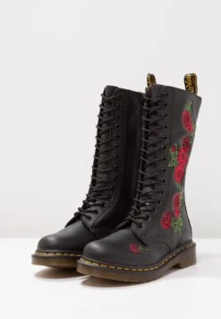 Dr. Martens Vonda 14 Eye Boot - Bottes À Lacets - Black/Rose -Dr. Martens Soldes Boutique 342ec1c12ea44aea8157fc1c58dbc01a