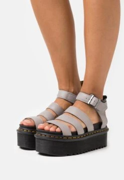 Dr. Martens Blaire Quad - Sandales À Plateforme - Grey Pisa