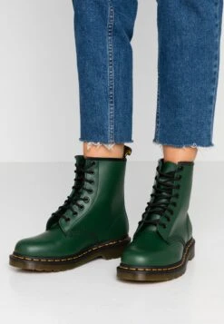 Dr. Martens 1460 Boot - Bottines À Lacets - Green Smooth -Dr. Martens Soldes Boutique c373858b3598426bbf46e8f39175df96
