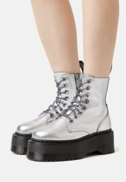 Dr. Martens Jadon Max - Bottines À Plateau - Silver Metallic