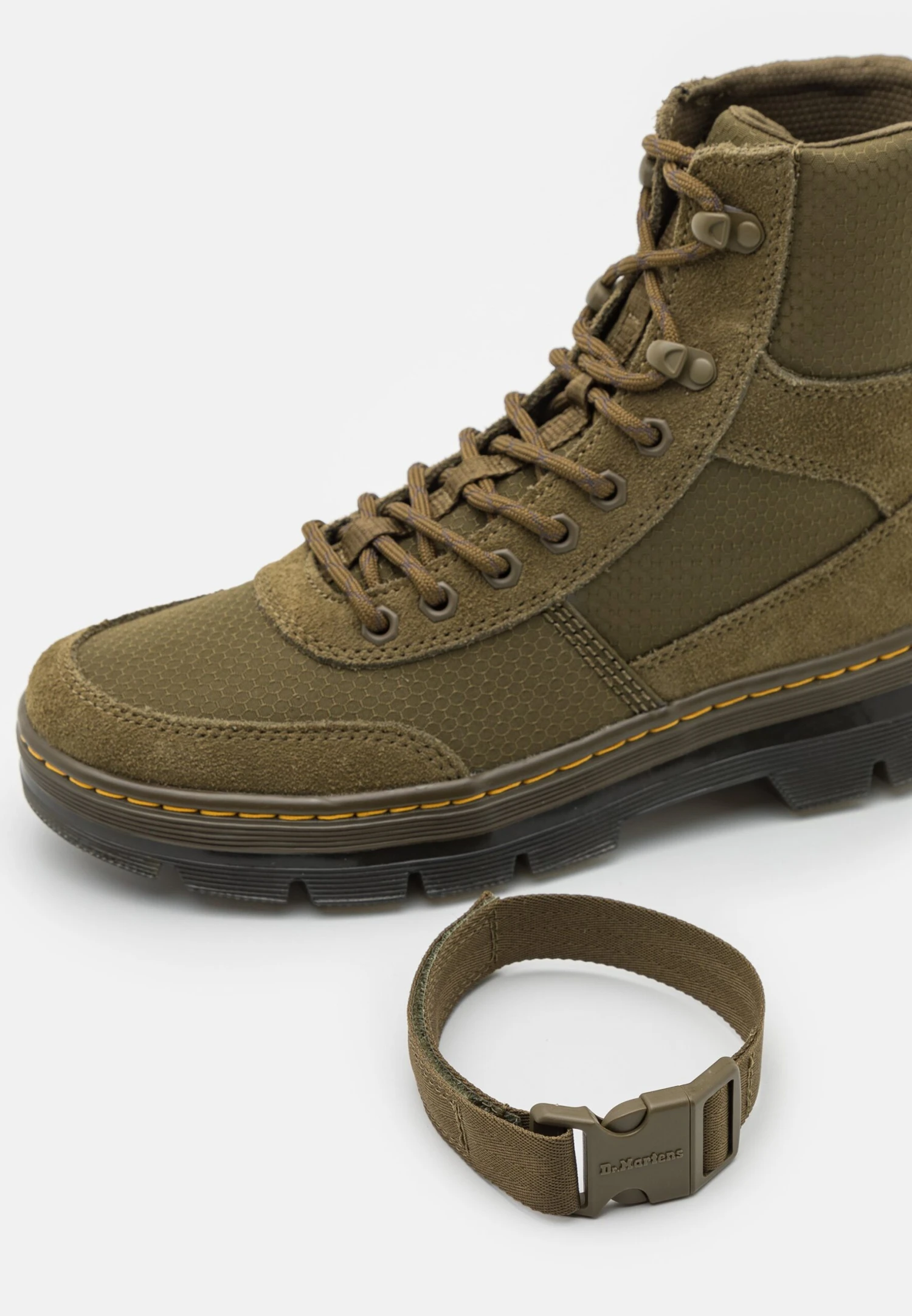 Dr. Martens Combs Tech Unisex - Bottines À Lacets - Olive 8 Dr. Martens Combs Tech Unisex - Bottines À Lacets - Olive – Image 6
